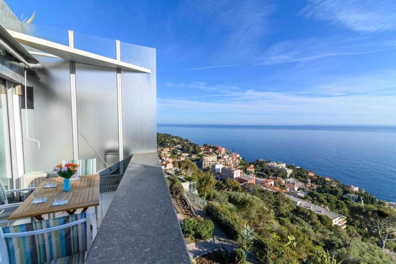 Air-Conditioned Apartment With Sea View Furnished Terrace & Parking Cap-d'Ail Exterior foto